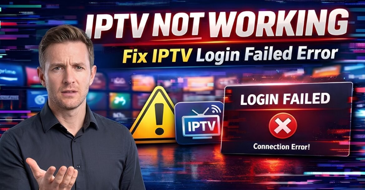 iptv login failed