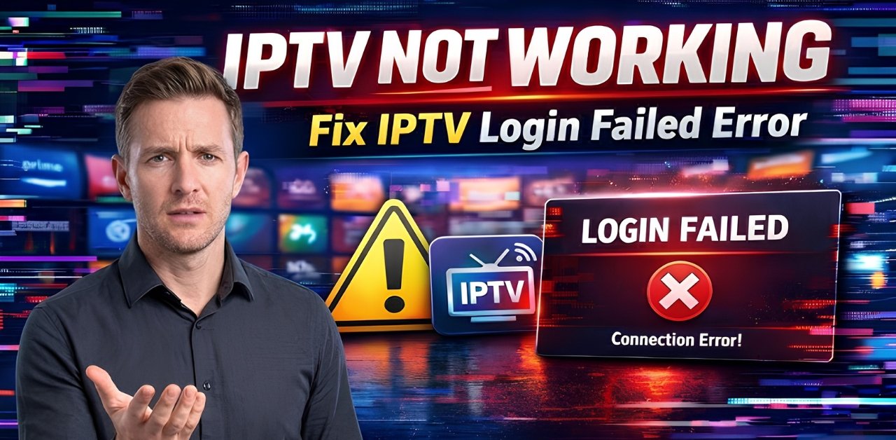 iptv login failed